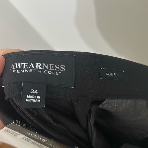 NWT Kenneth Cole Mens Black Slim Fit Stretch Performance Tech Short Size 34 - Picture 9 of 9